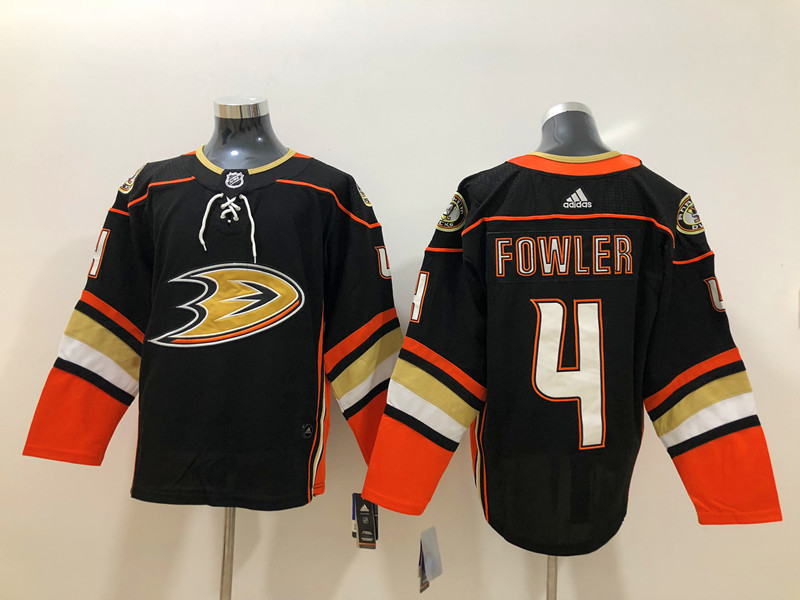 Men's Anaheim Ducks Cam Fowler #4 Black Breakaway Jersey